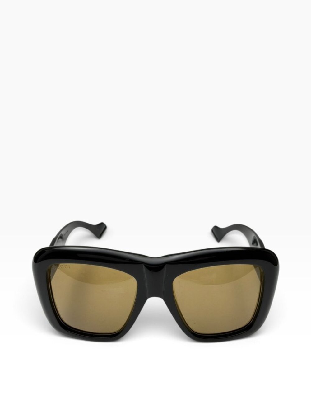 GUCCI Black Oversized Square Unisex 60s Mod Sunglasses GG Logo GG048S 53 20-135